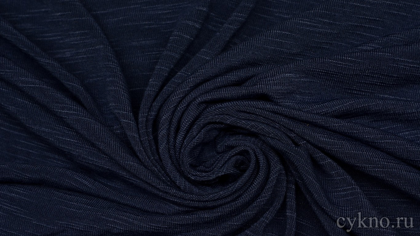 Трикотаж вискозный синий "Ольбия"